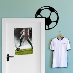 Gift for a Footballer - Wooden Sticker around the Door | Black