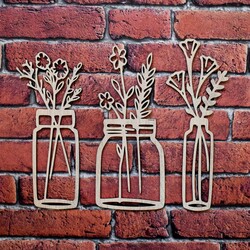 3D Wall Sticker Flowers | Oak Sonoma