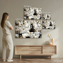 Falikép fából – Ló falka