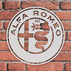Wooden Wall Art - Alfa Romeo | Silver