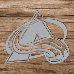 Hockey Logo on the Wall - Colorado Avalanche | Silver