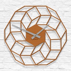 Large Modern Wall Clock - Vortexa | Cherry