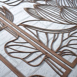 Oversized Wall Art - Flowers | Tobacco Oak