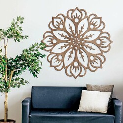 Wooden Picture of Mandala - Glow | Tobacco Oak