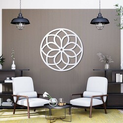 Simple Mandala on the Wall - Joy | White