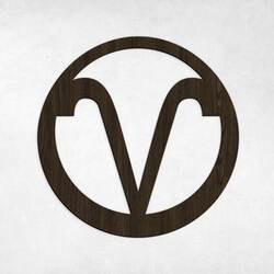 Fa dekoráció - Kos csillagjegy | Wenge