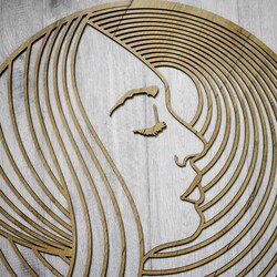 Exclusive Wooden Wall Art - Vydia | Gold Craft Oak