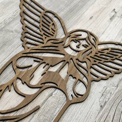 Wooden Picture - Guardian Angel | Walnut