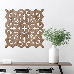 Wooden Wall Ornament - Art Nouveau | Tobacco Oak