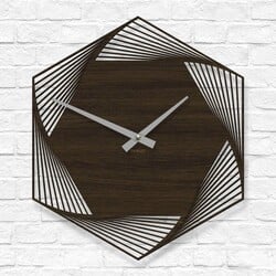 Modern Wall Clock - Elegance | Wenge