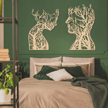 2-piece Wooden Wall Art - Soul of the Forest | DUBLEZ