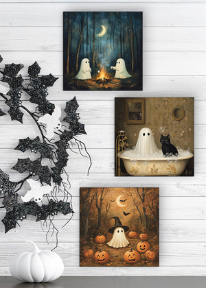 Halloween - Wooden Decorations, Ornaments, and Decor