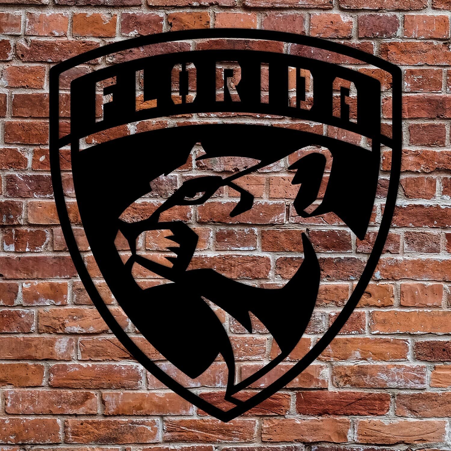 Obraz loga NHL - Florida Panthers, Čierna