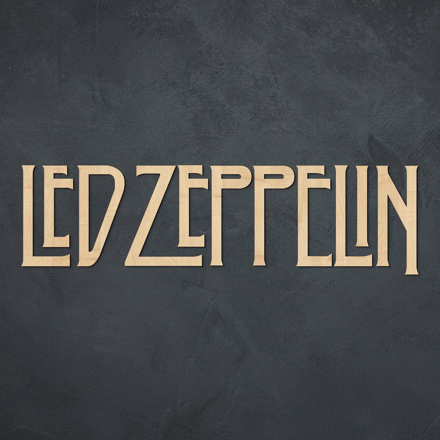 Drevený obraz - Logo Led Zeppelin, Javor
