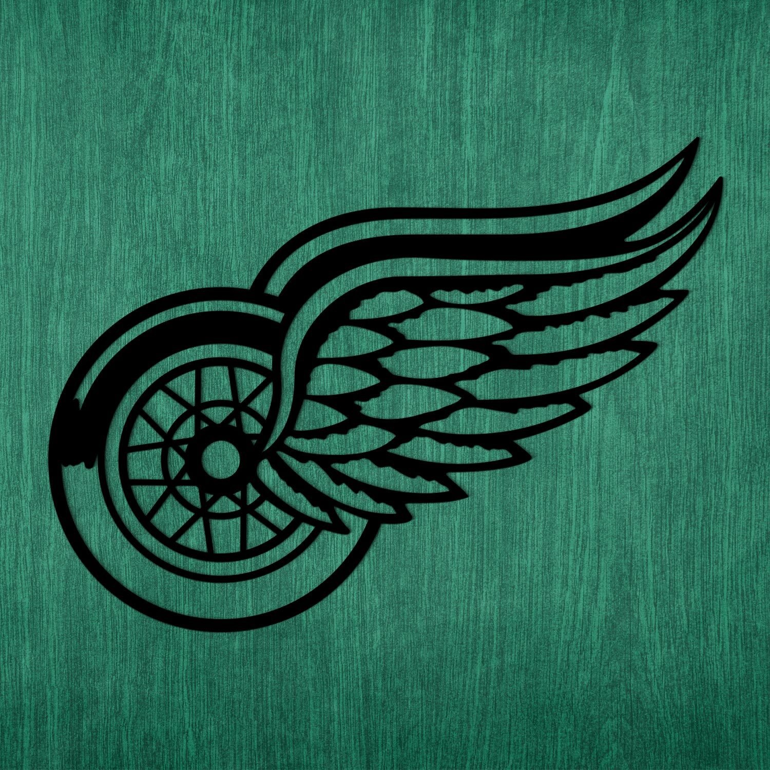 Drevené logo - Detroit Red Wings