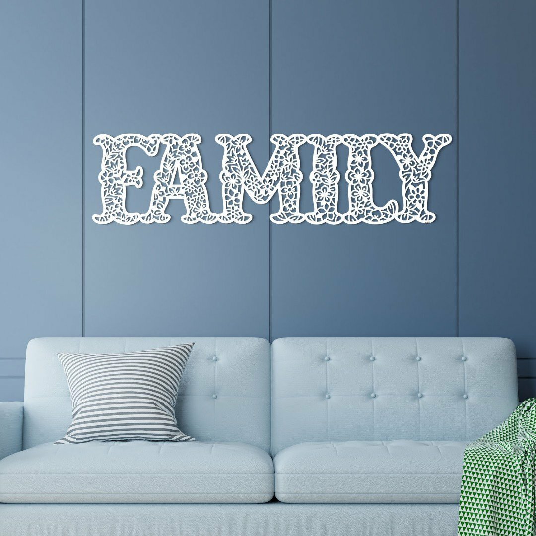 Dřevěný nápis na stěnu - Family