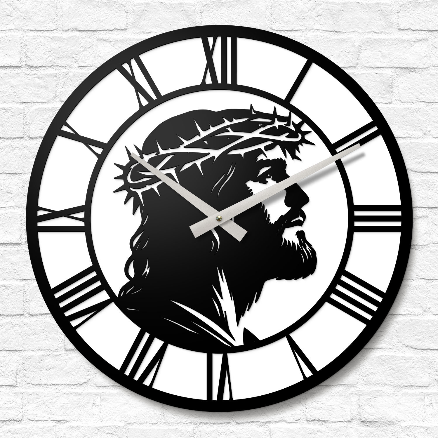 Ceas de lemn cu Isus