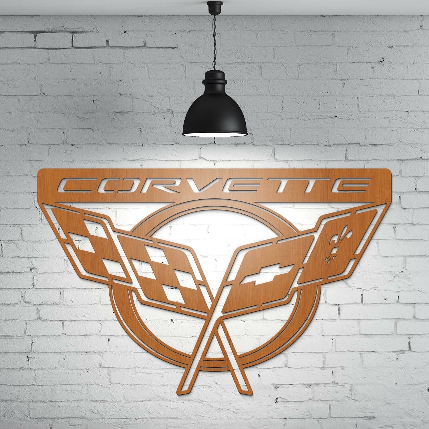 Logo na stenu - Chevrolet Corvette, Čerešňa