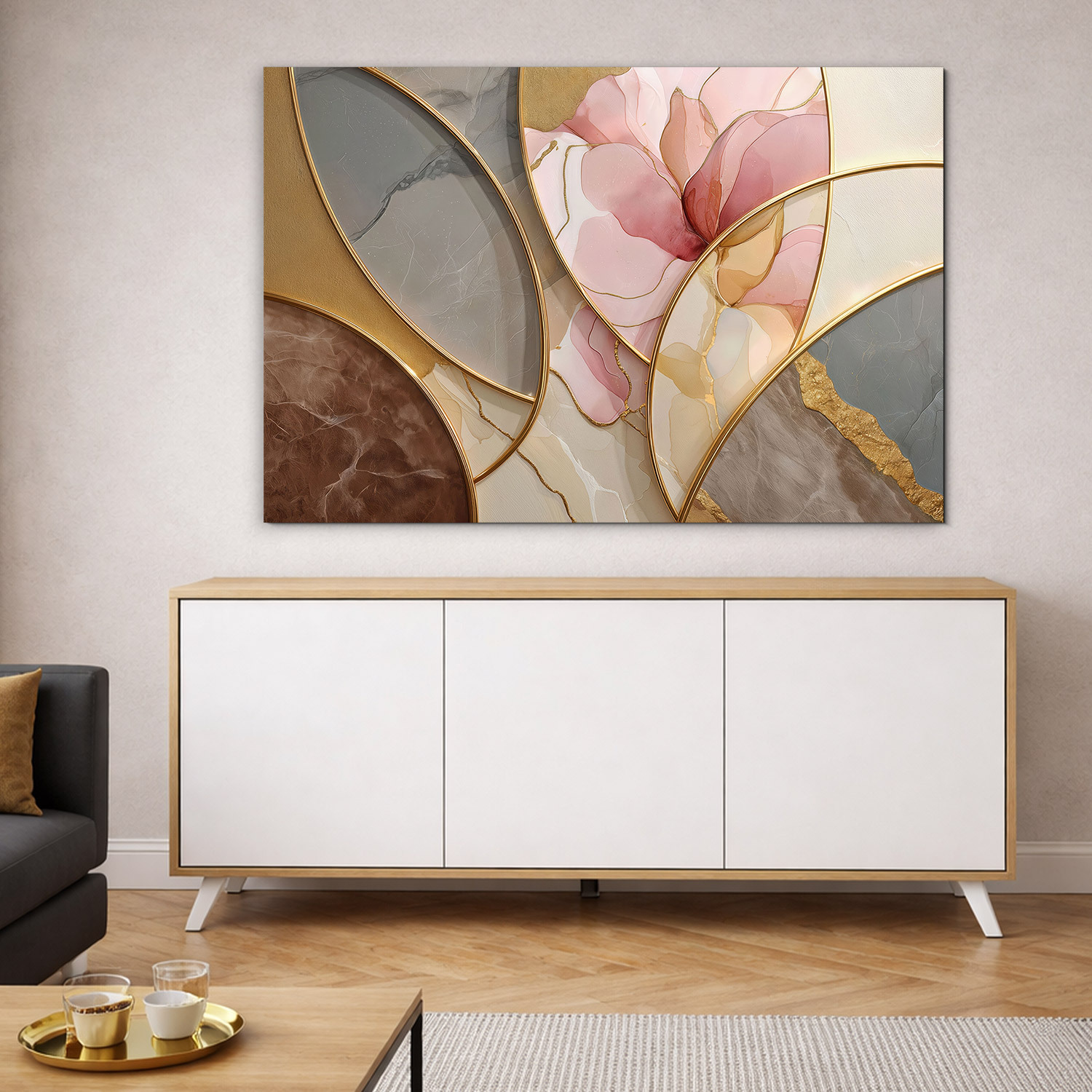 Moderný art deco obraz - Krása v mramore