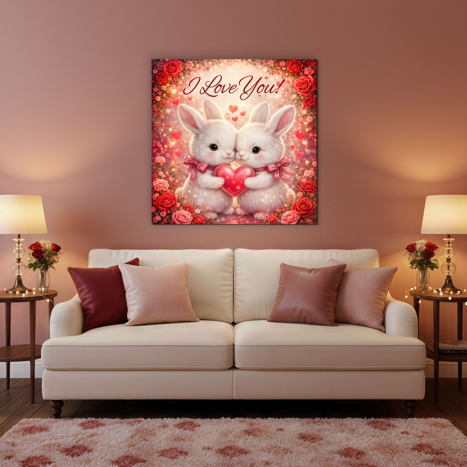 Darček na Valentín - Obraz zajačiky