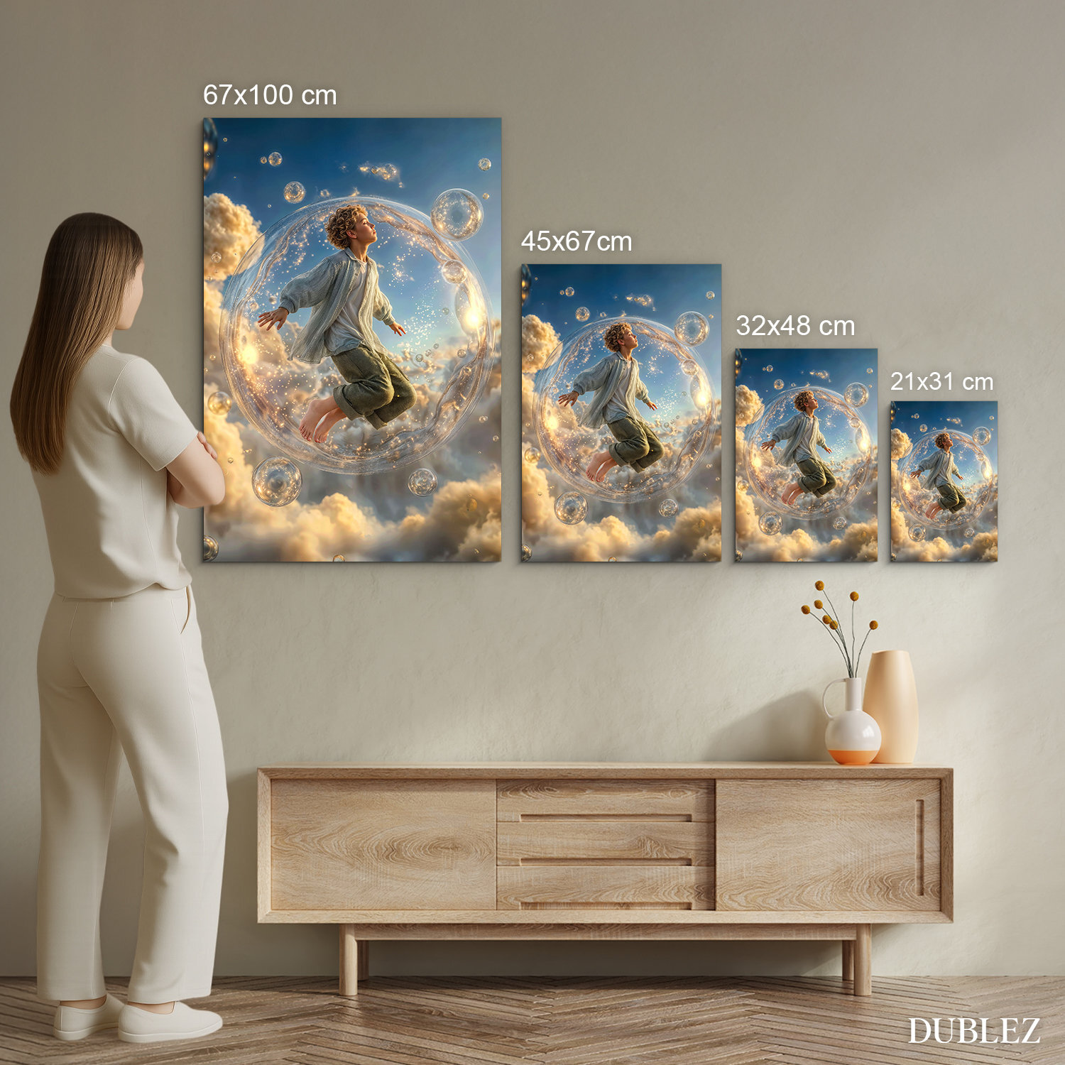 Magický obraz pre deti - Chlapec v bubline