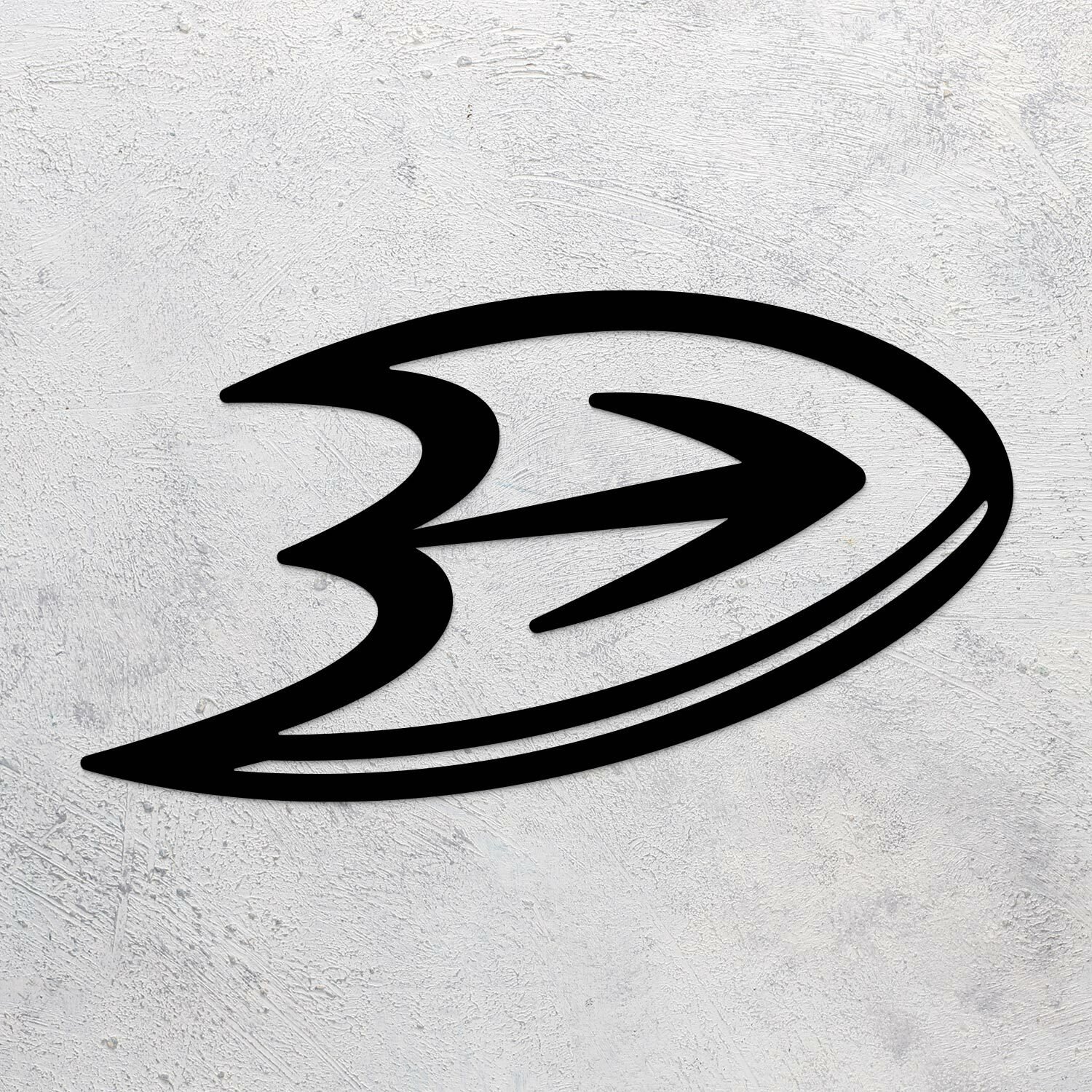Hokejové logo na stenu - Anaheim Ducks, Čierna