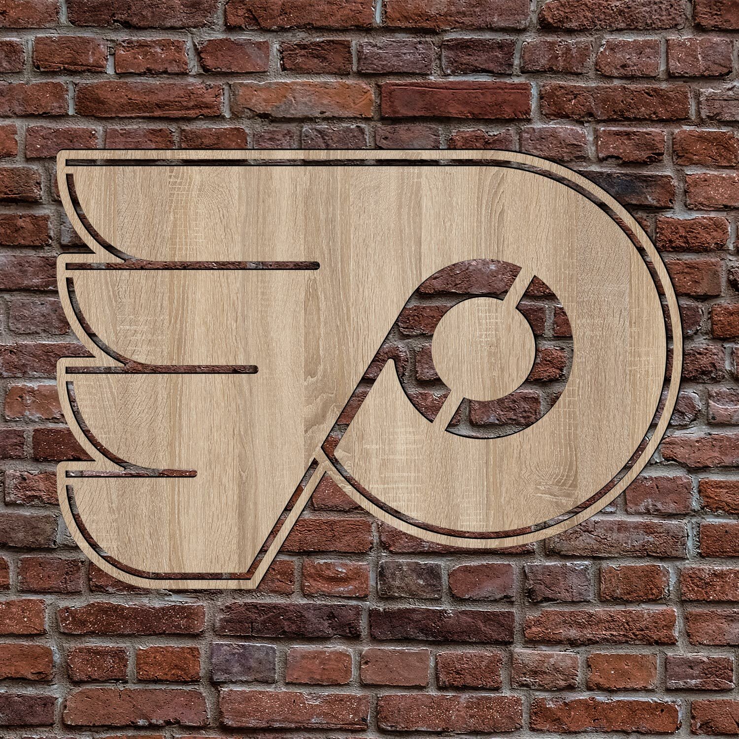 Drevené logo NHL - Philadelphia Flyers
