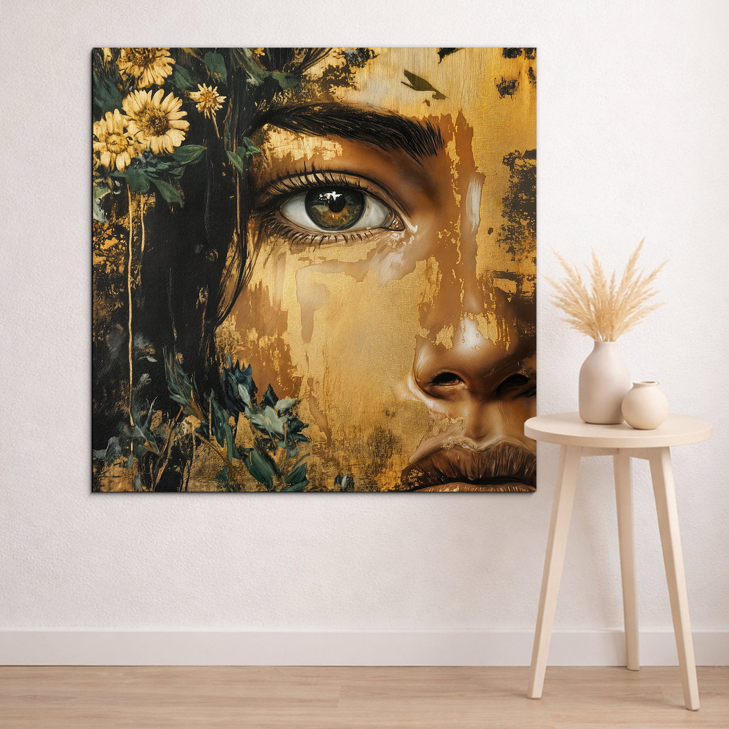 Umelecký drevený obraz - Lesná kráľovná