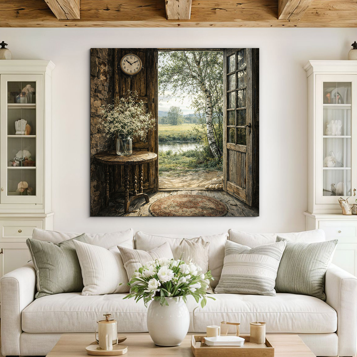 Vidiecky obraz - Jarný pokoj brezy