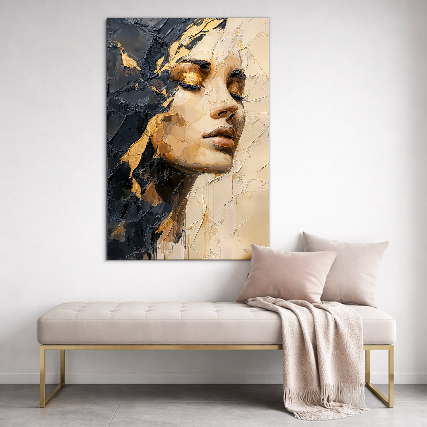 Luxusný obraz ženy - Zlatá aura