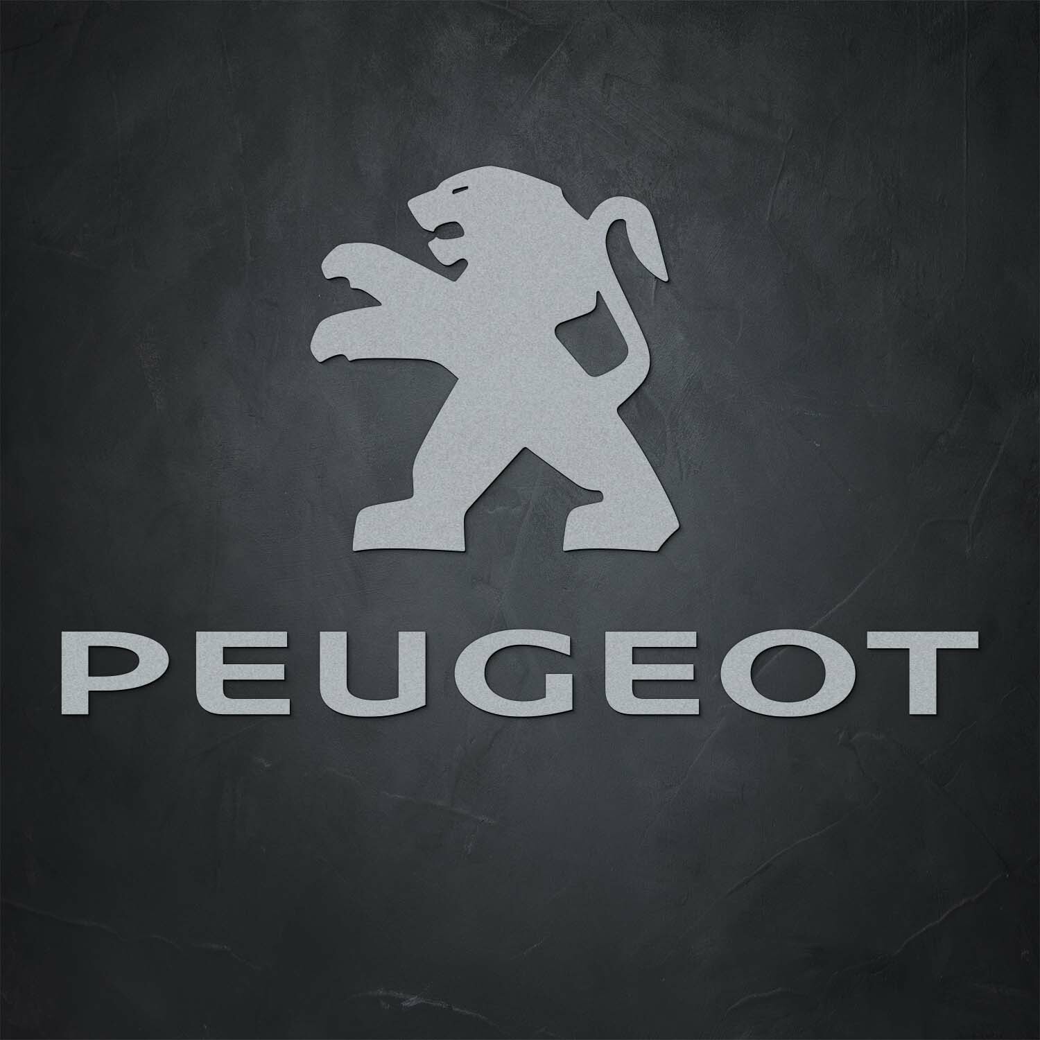 Drevený nápis a logo - Peugeot 