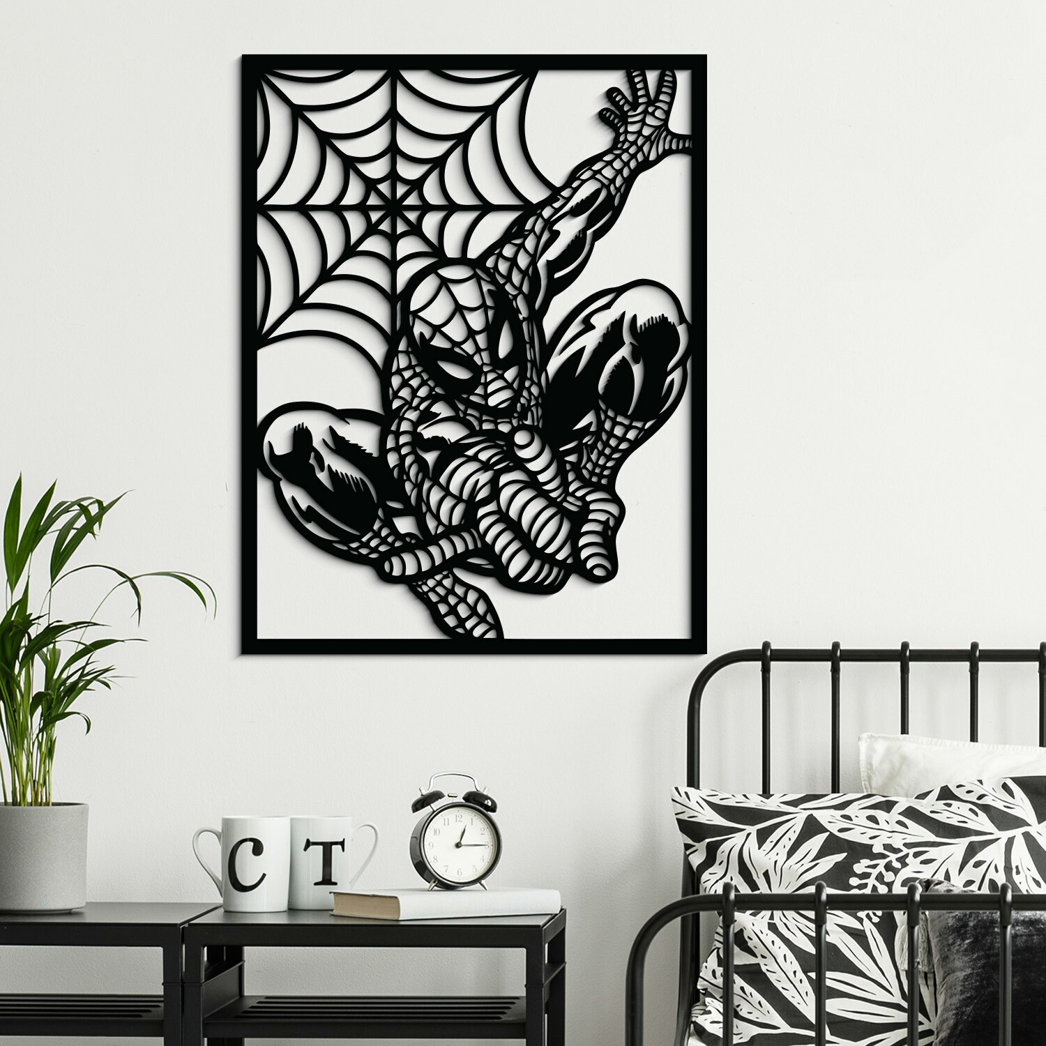 Drevený obraz - Spider-Man v akcii