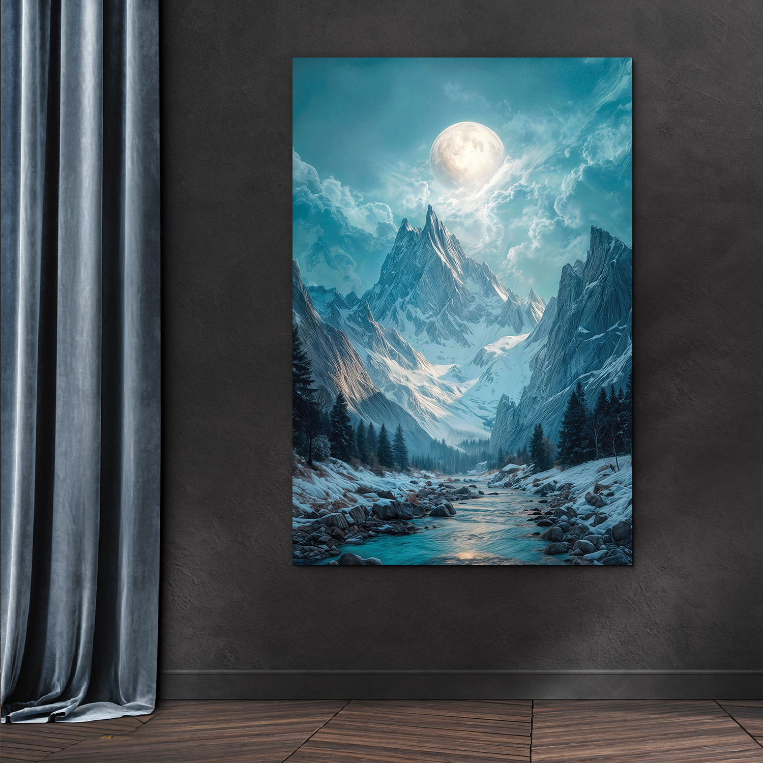 Drevený nástenný obraz - Mesačné štíty