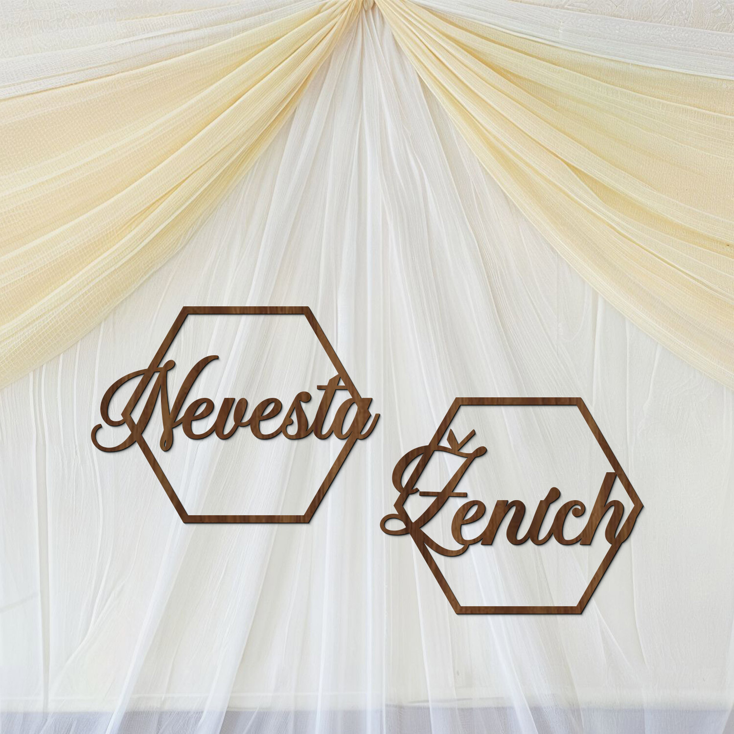Svadobná dekorácia - Nevesta a Ženích