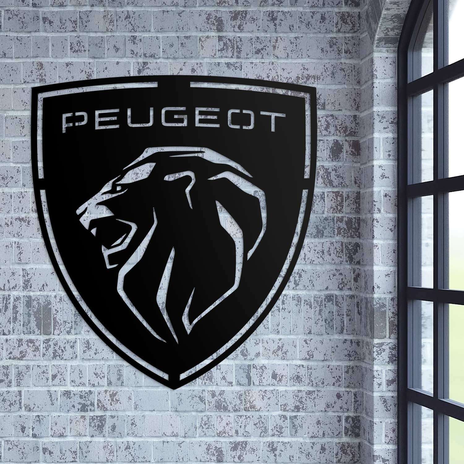 Dřevěný obraz - Logo Peugeot - Erb
