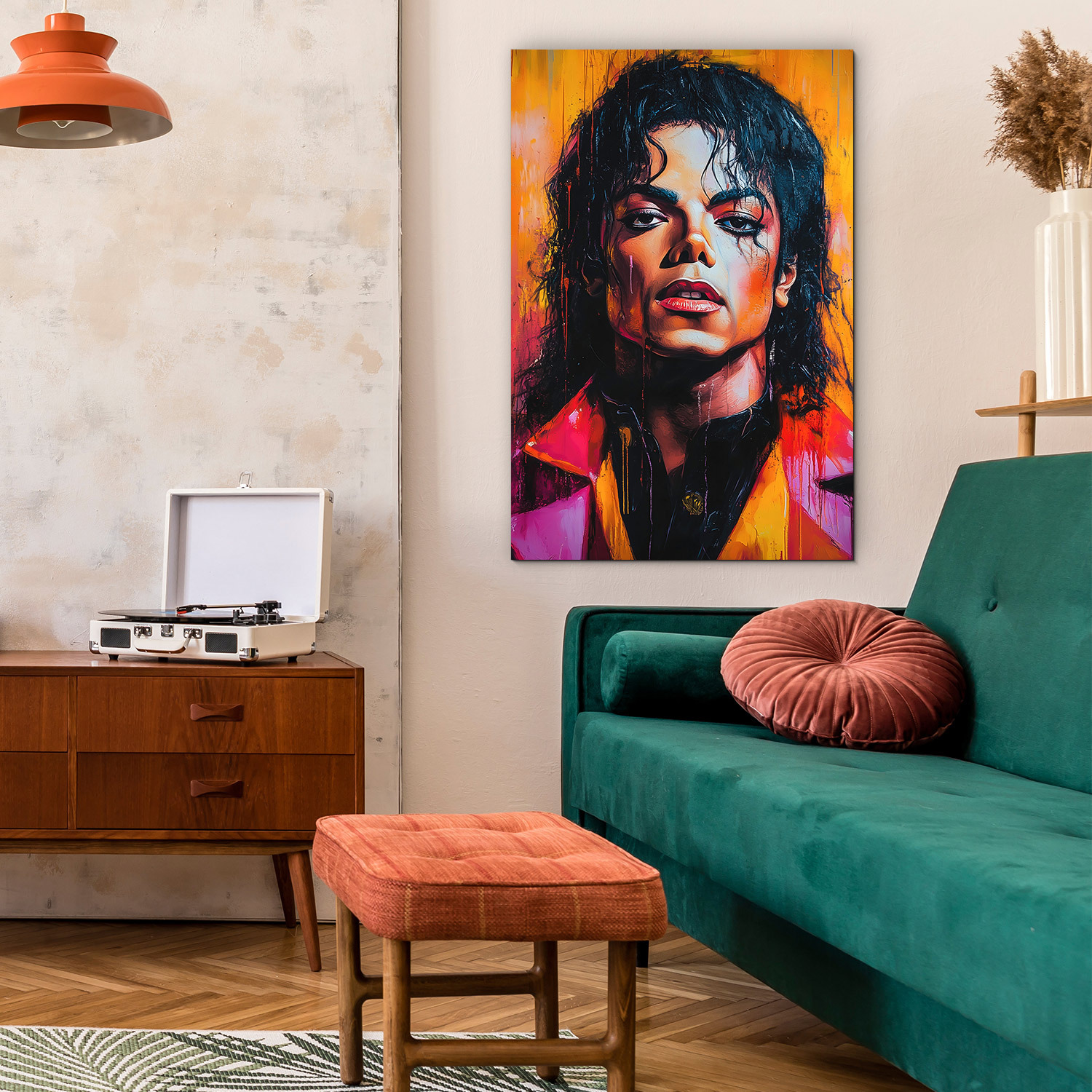 Farebný pop art portrét - Michael Jackson
