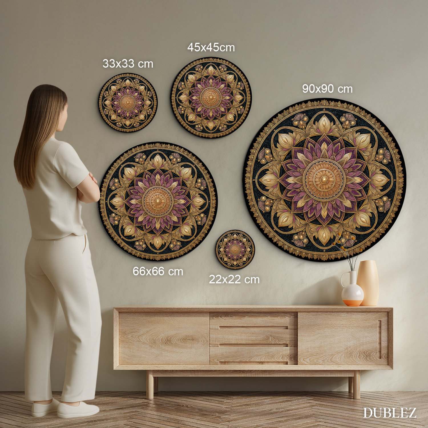 Drevená mandala do obývačky - Spiritualita