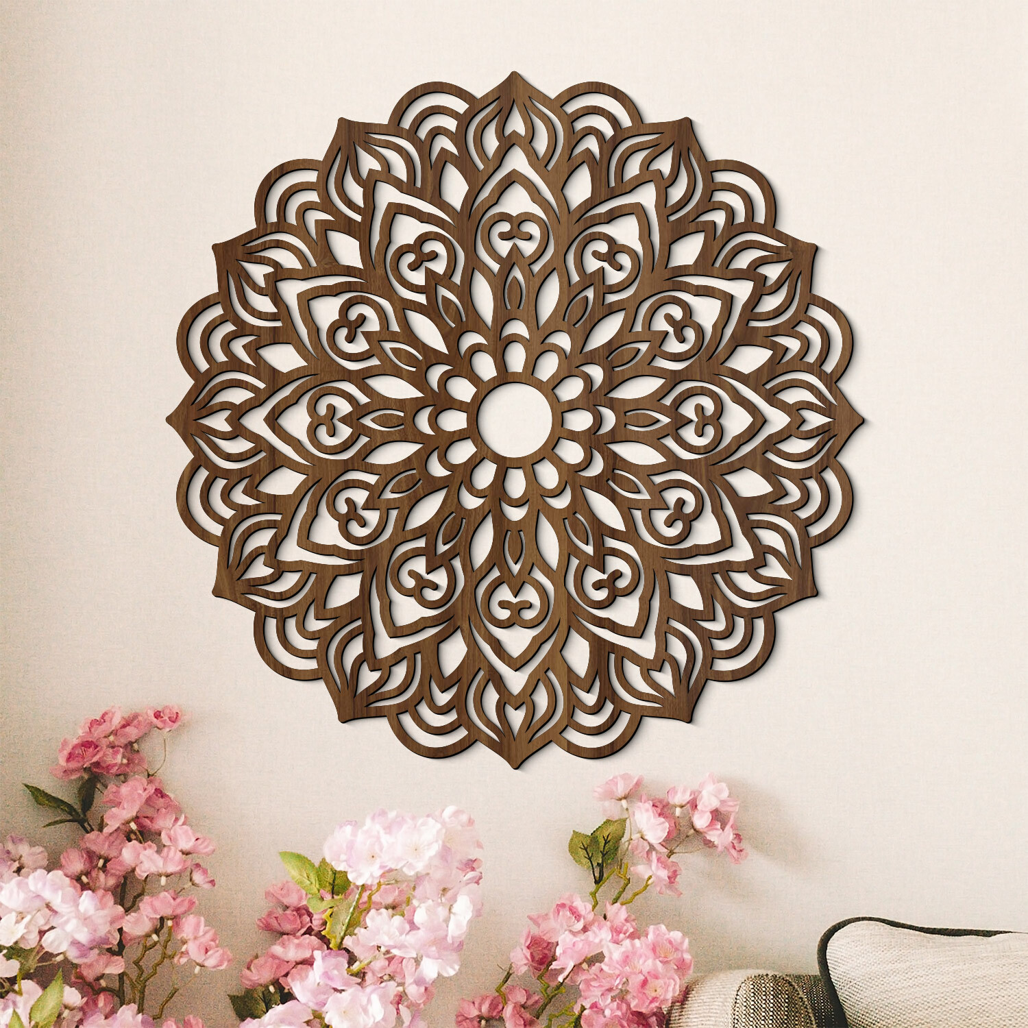 3D mandala na stenu - Hviezda