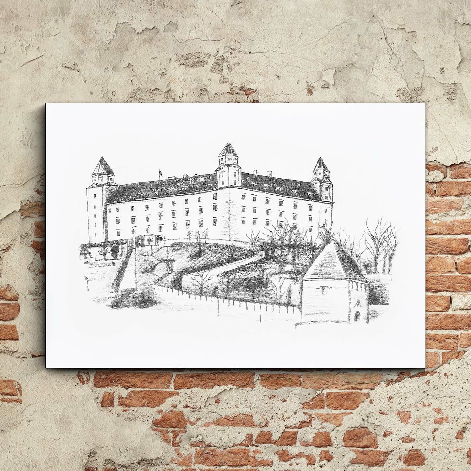 Drevený obraz na stenu - Bratislavský hrad