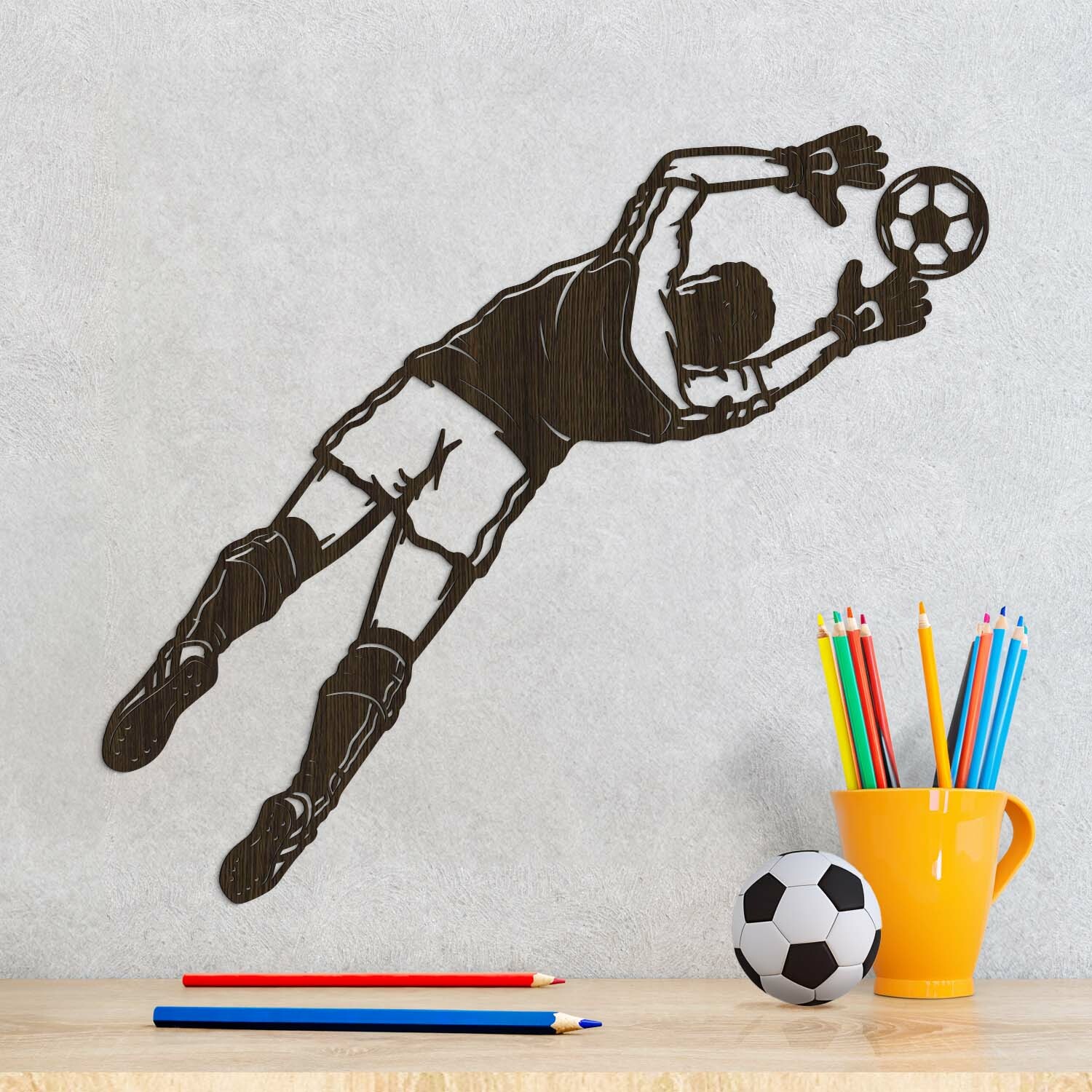 Futbalová nálepka na stenu - Brankár