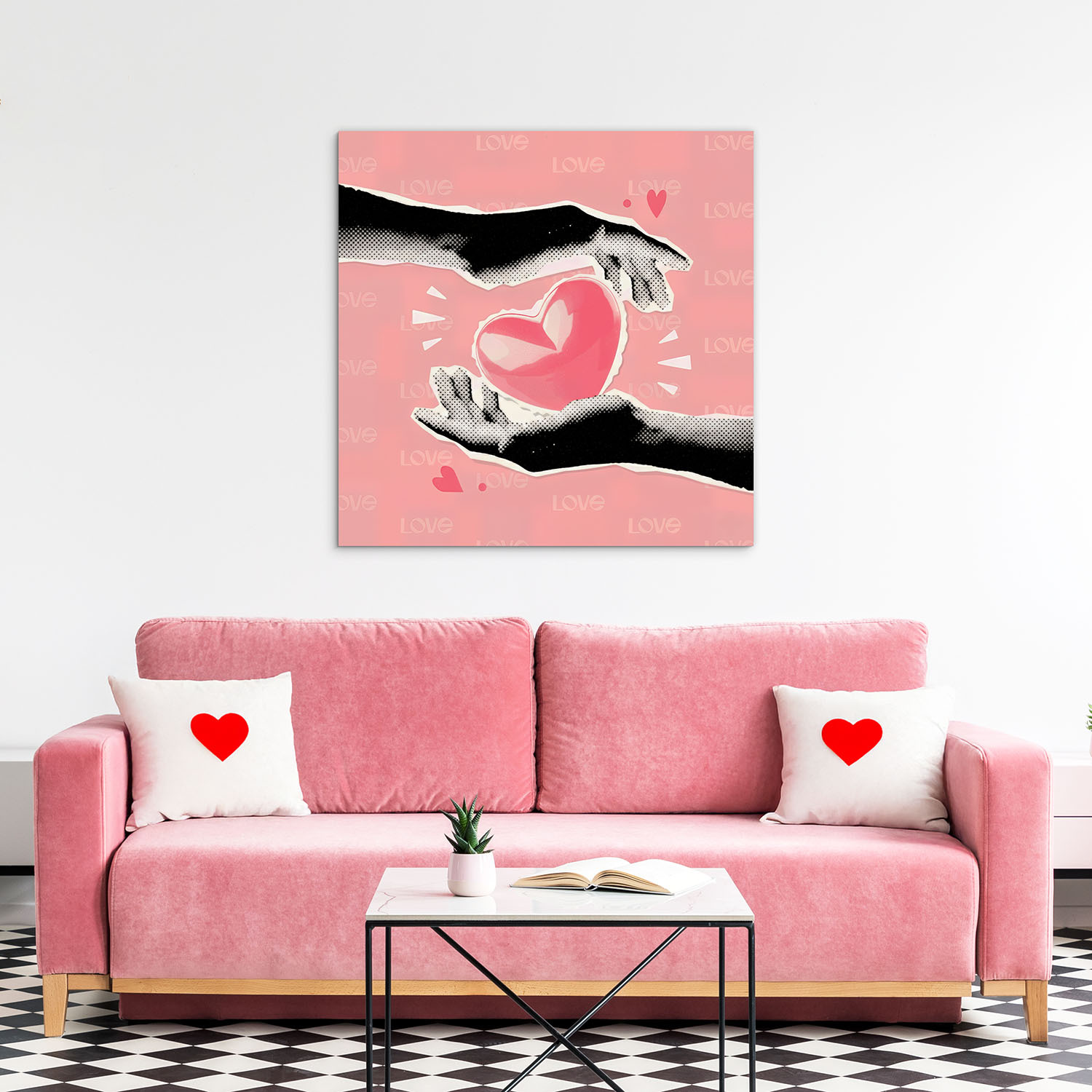 Štýlový pop-art obraz - Pink Love