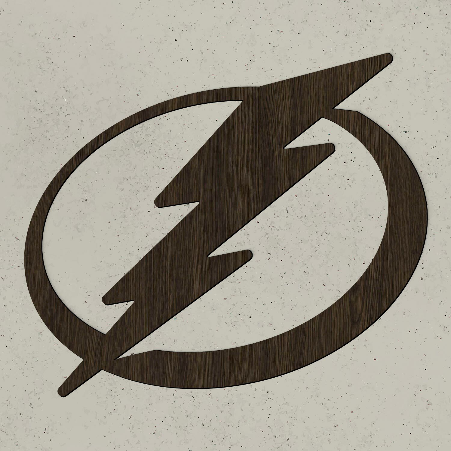 Hokejové logo na stenu - Tampa Bay Lightning, Wenge