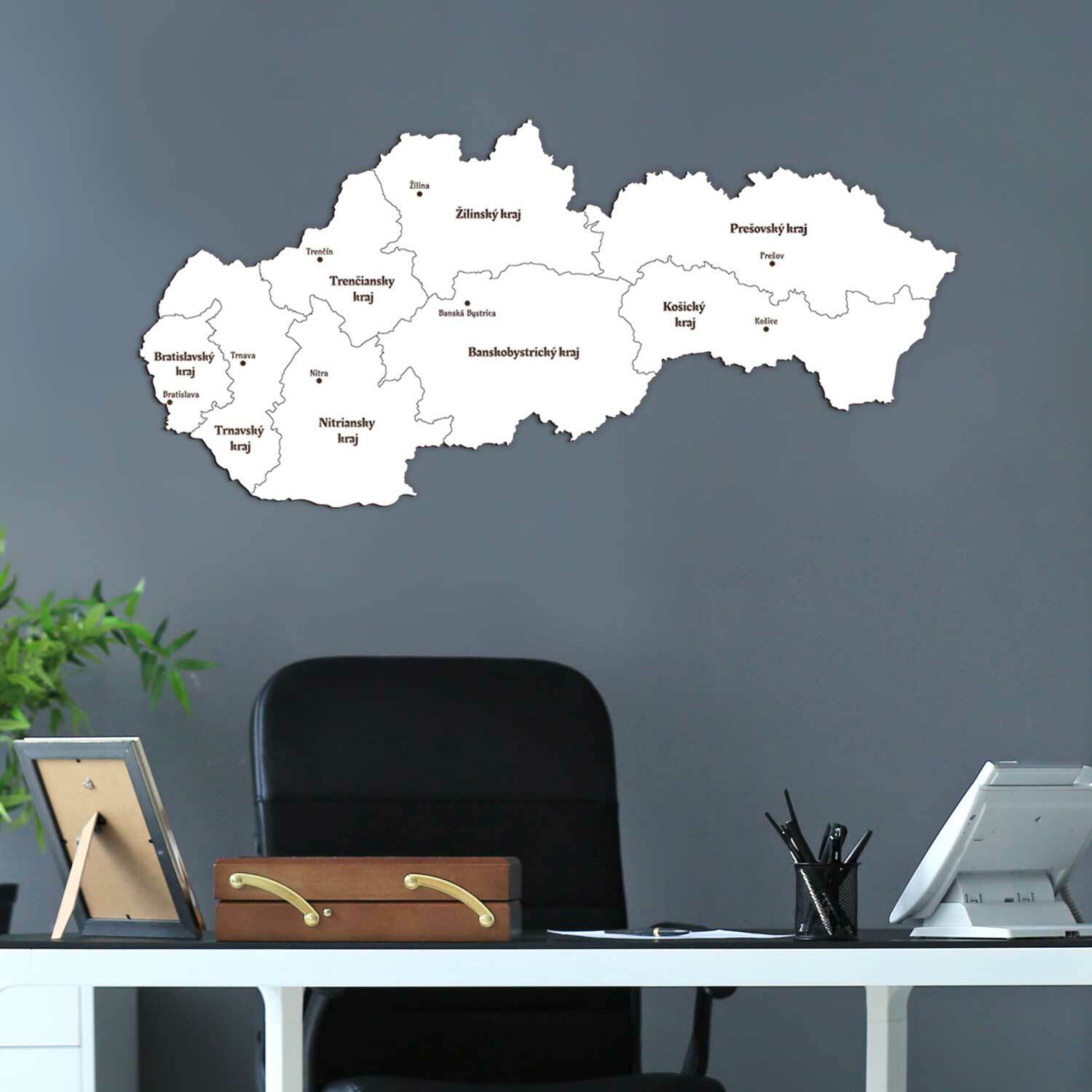 Nástěnné mapy Slovenska na zeď