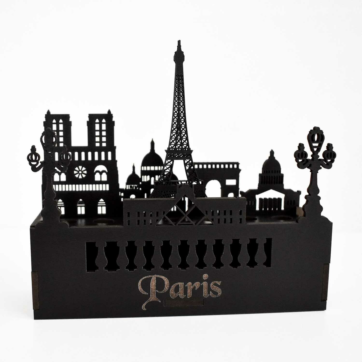 Drevený stojan na perá - Paríž