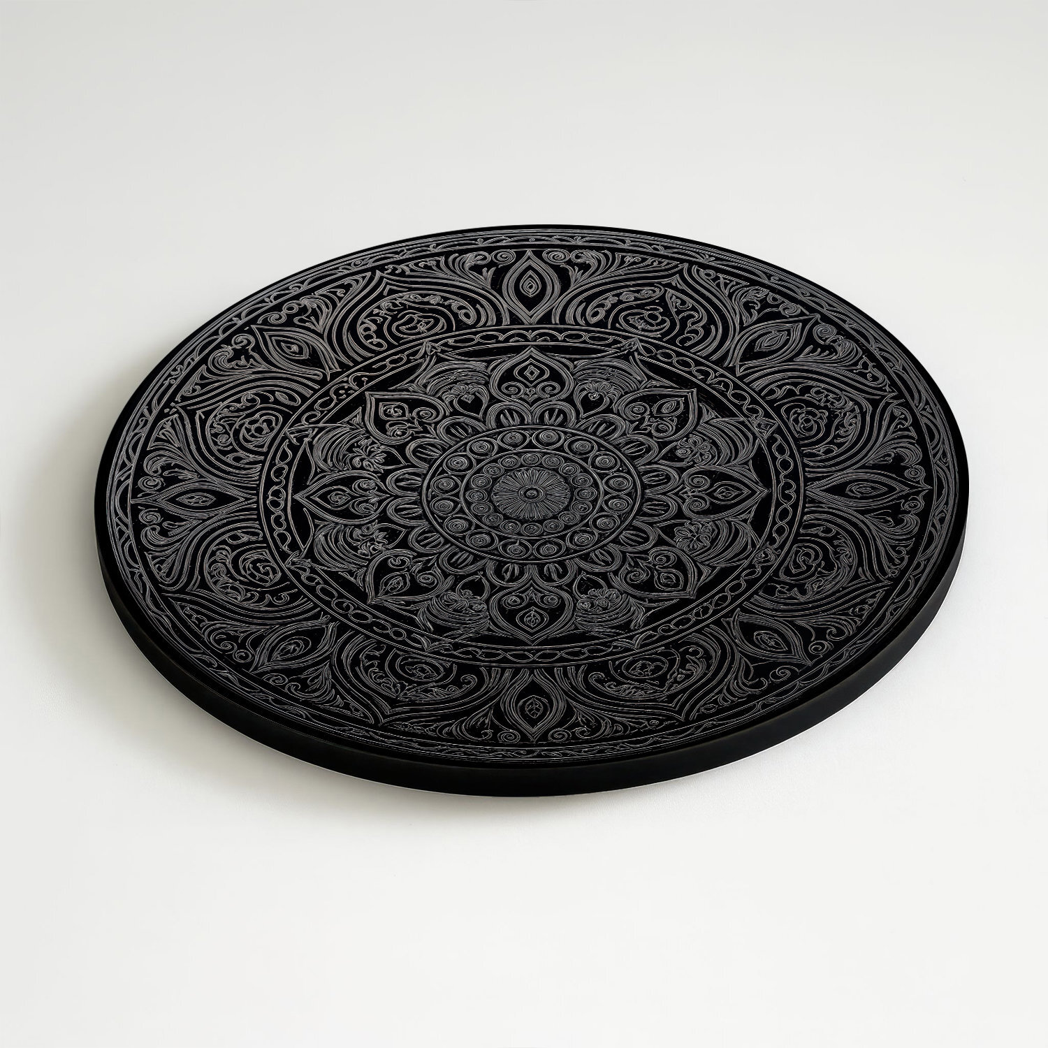 Mesačná mandala na stenu - Obsidián