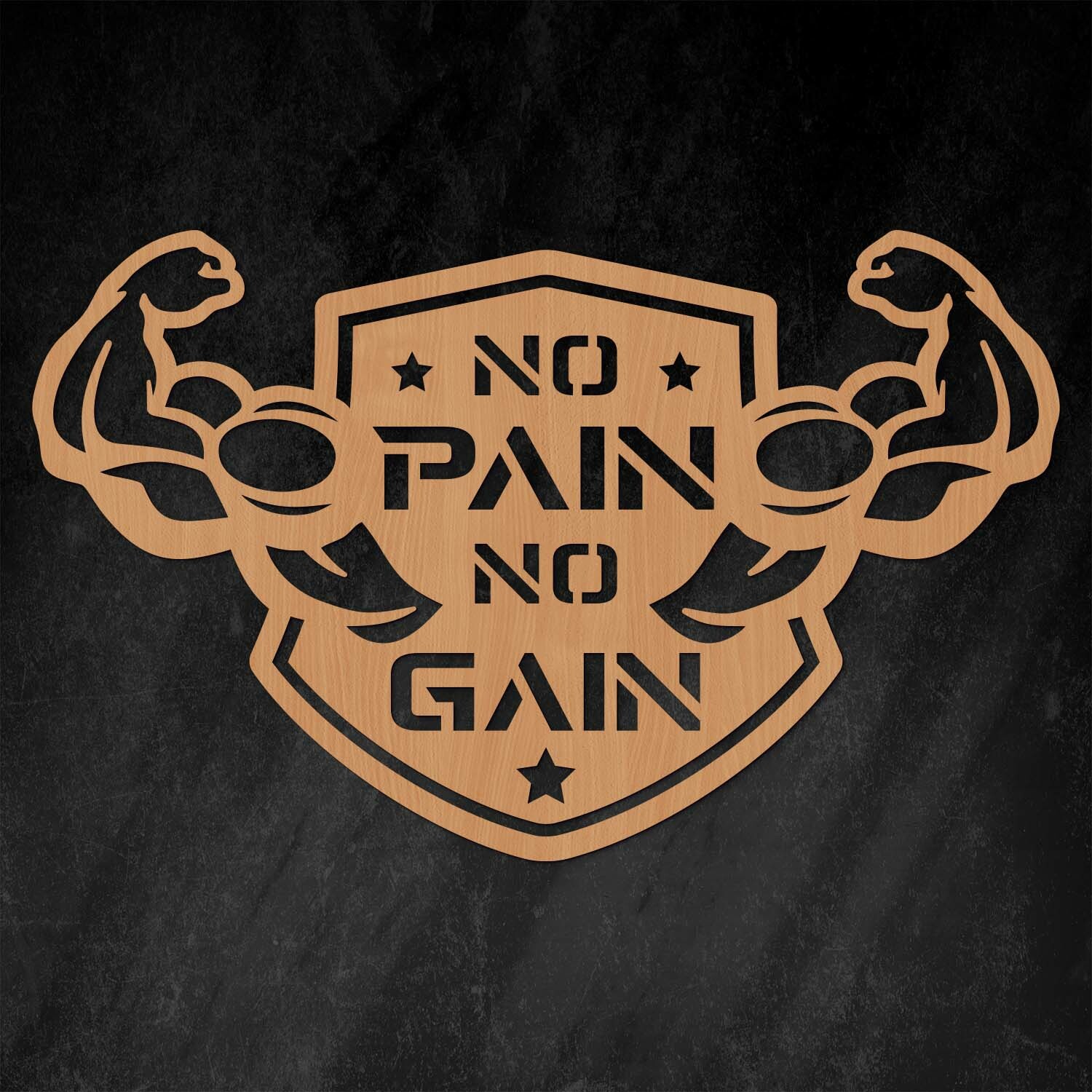 Motivačný obraz - No Pain No Gain, Buk