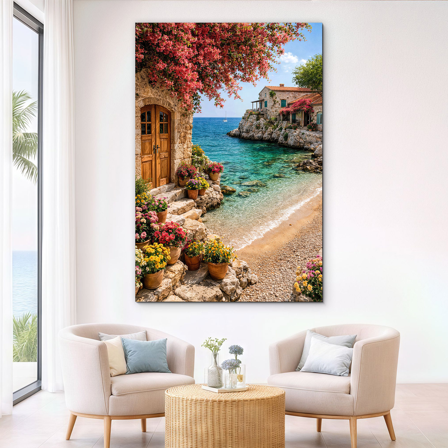 Drevený obraz - Prímorský raj