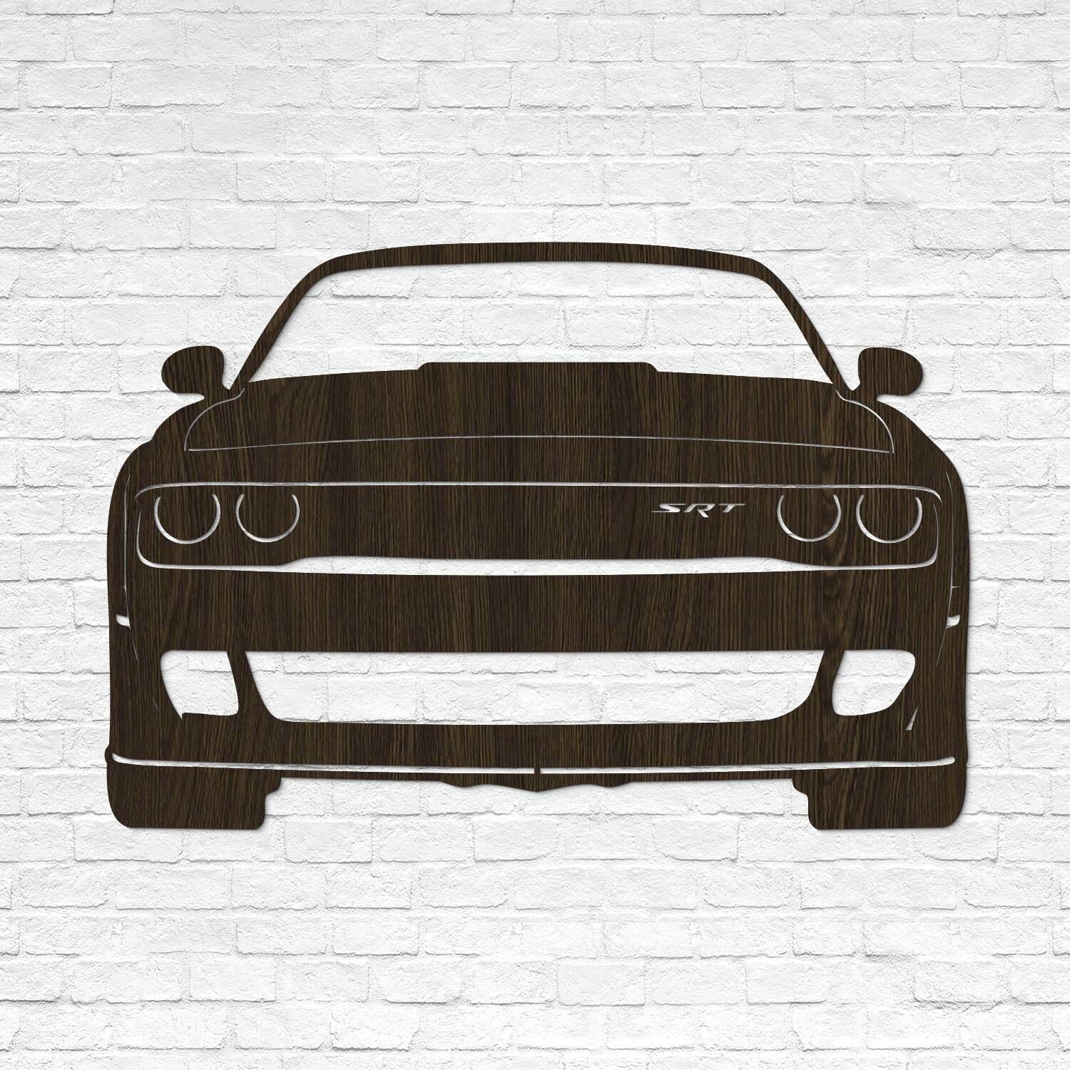 Drevený 3D obraz - Dodge Challenger SRT