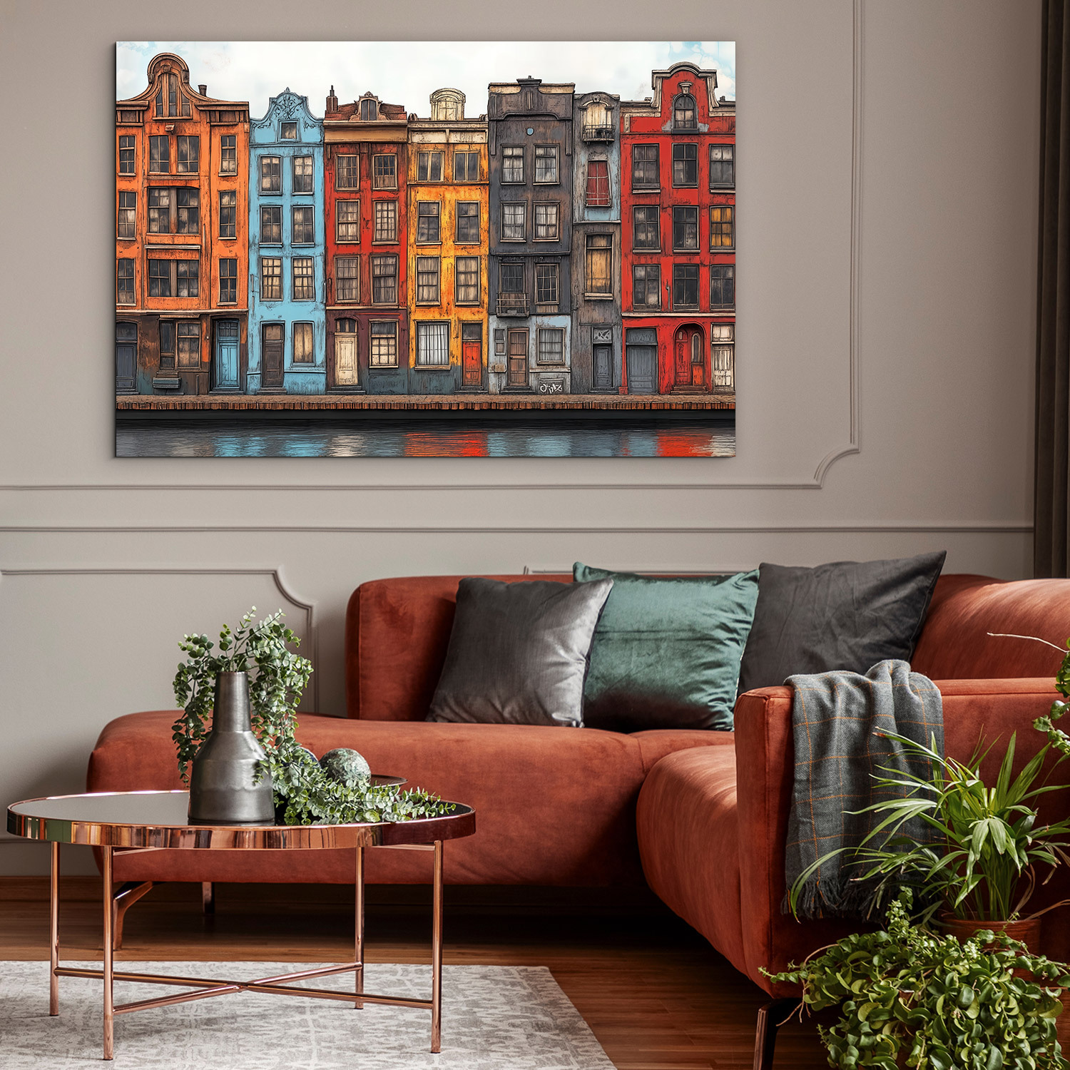 Drevený obraz - Amsterdam