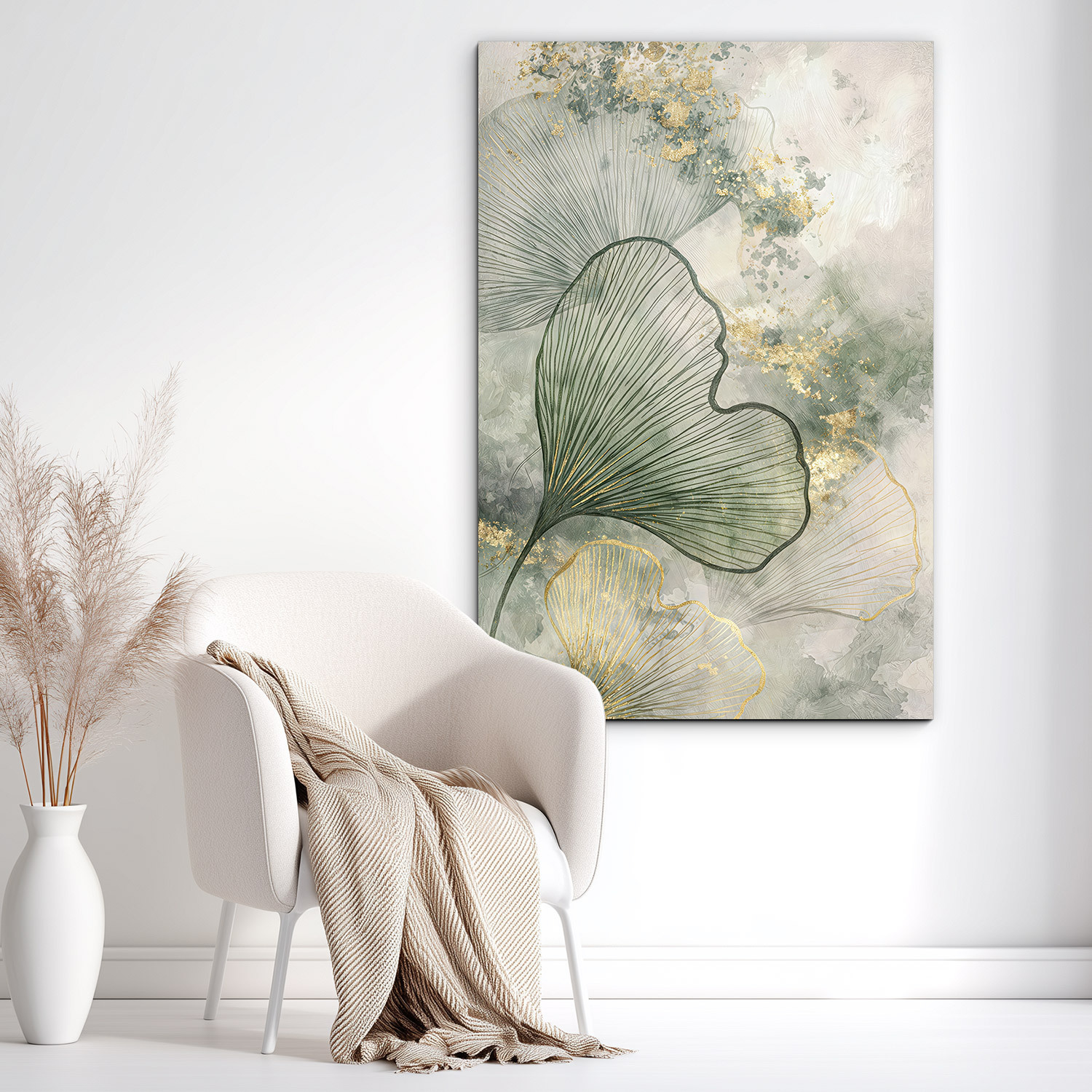 Tablou modern din lemn - Ginkgo Linea